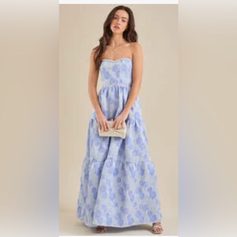Altar'd State Blue and White Floral Dress